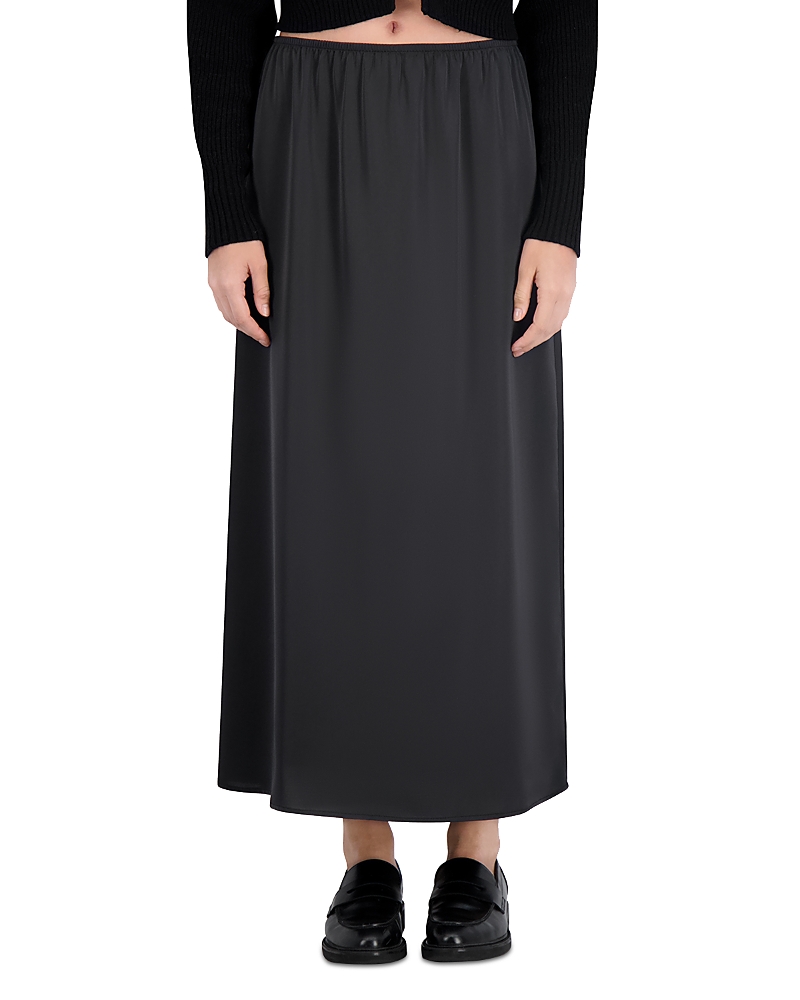 Point Satin Maxi Skirt