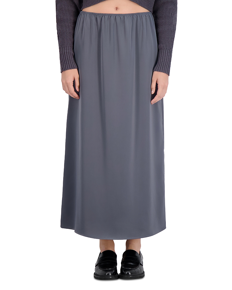 Point Satin Maxi Skirt
