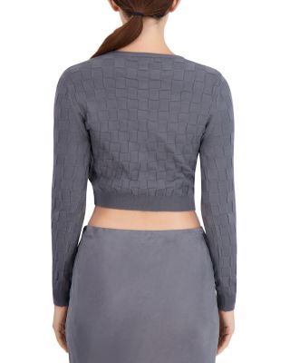 Basketweave Knit Cardigan