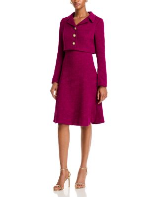 Teri Jon by Rickie Freeman - Layered Look Fit & Flare Dress