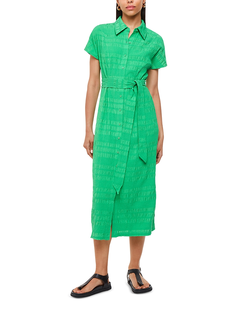WHISTLES MILLIE TEXTURED SHIRT DRESS