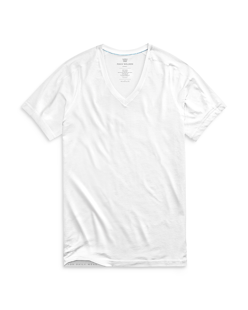 Mack Weldon 18 Hour Extra Slim Fit Jersey V Neck Undershirt In Bright White
