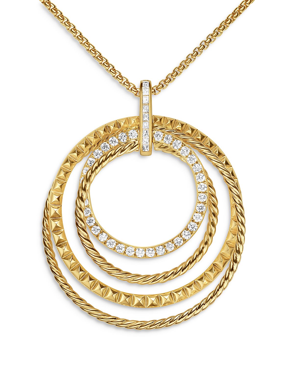 David Yurman Crossover Trio Pendant Necklace