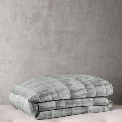 Hudson Park Collection - Brushed Texture Stripe Duvet Cover, Full/Queen - Exclusive