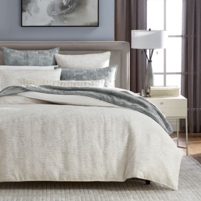 Hudson Park Collection - Tweed Texture Duvet Cover, Full/Queen - Exclusive