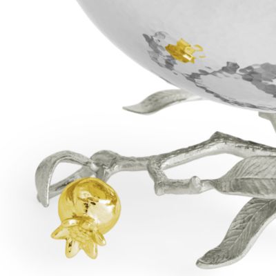Pomegranate Silver and Gold Small Bowl