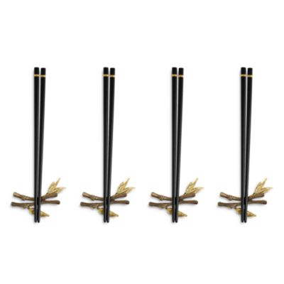 Zen Garden Chopsticks and Stand, Set of 4 