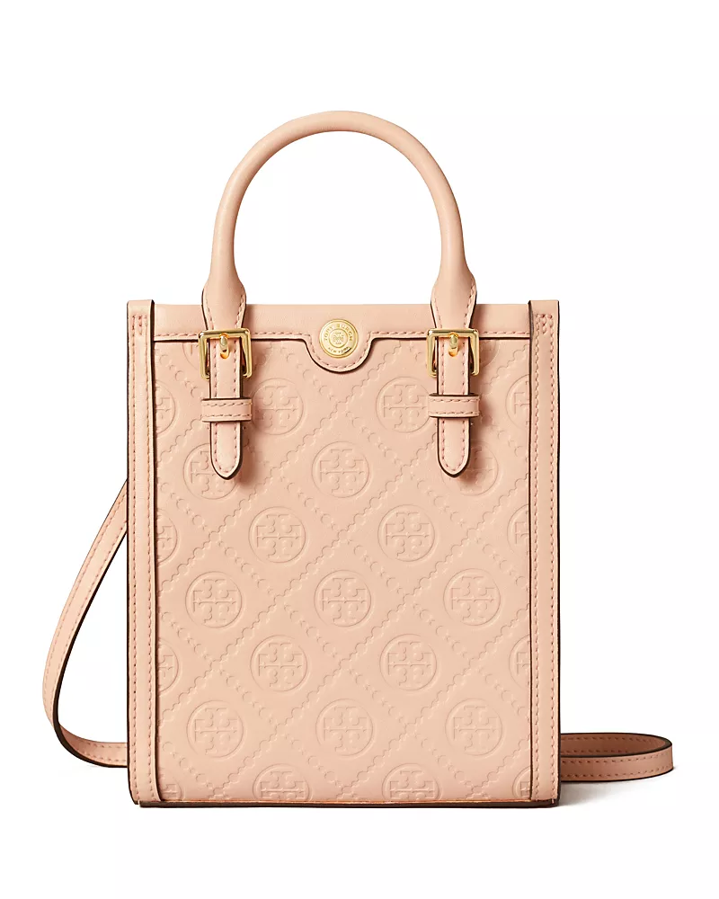 Tory Burch T Monogram Leather Mini N/S Tote