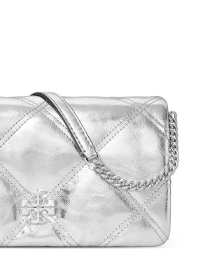 Kira Diamond Quilt Leather Chain Wallet