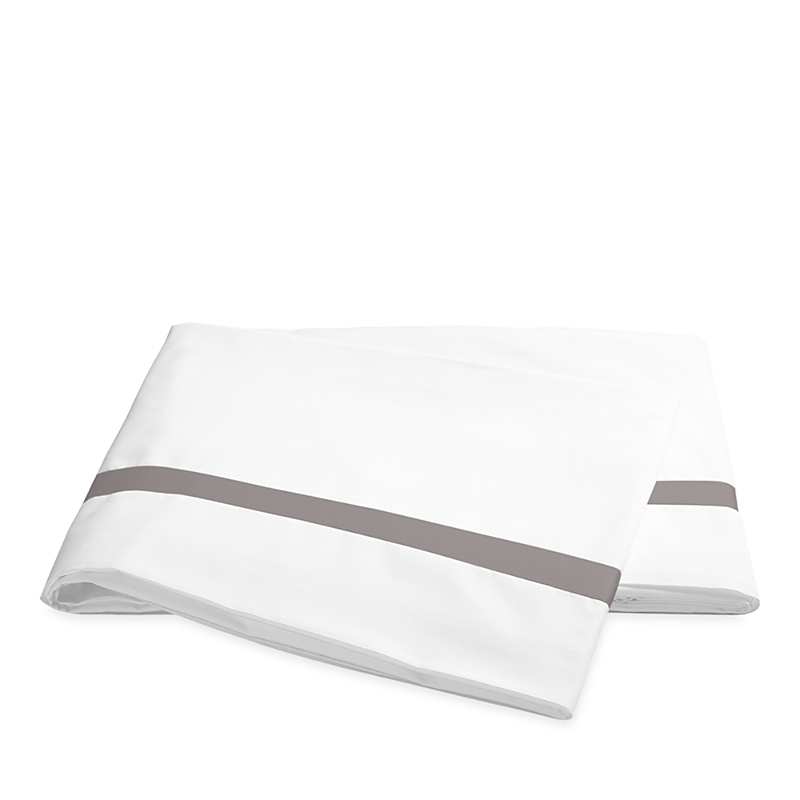 Matouk Lowell Flat Sheet, King In Platinum