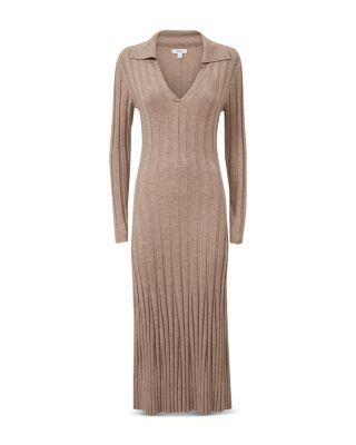 REISS Winnie Long Sleeve Knitted Midi Dress Pull On | Bloomingdale's Women