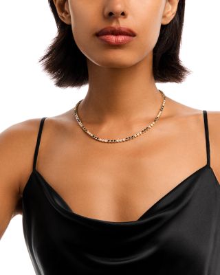 Bloomingdale's Fine Collection - Blue Sapphire & Diamond Collar Necklace in 14K Yellow Gold, 16.5"