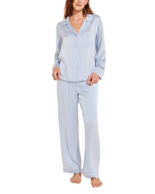 Eberjey Gisele Tencel Modal Long Pj Set In Powder Blue
