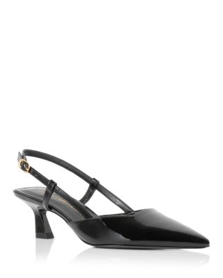 Stuart Weitzman - Women's Vinnie 50 Slingback Kitten Heels