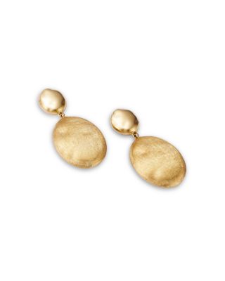 18K Yellow Gold Siviglia Polished & Textured Drop Earrings - Exclusive