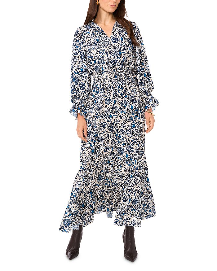 sachin and babi light blue dress Vince Camuto Ruffle Shift Dress VINCE CAMUTO Floral Chiffon Mini Ruffle  Sleeve Shift Dress Size main image 1