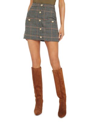L'AGENCE Zander Plaid Mini Skirt | Bloomingdale's