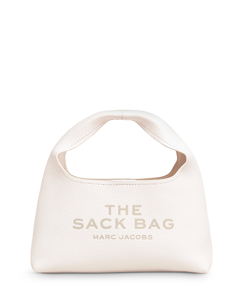 Marc Jacobs The Mini Sack Compact Single Handle Leather Satchel In White