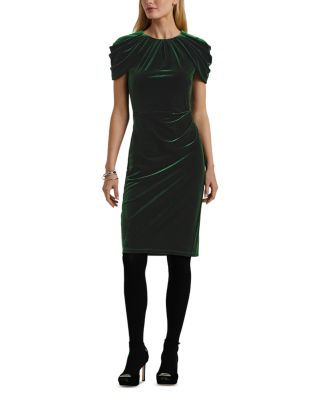 Ralph Lauren - Pleated Velvet Cocktail Dress