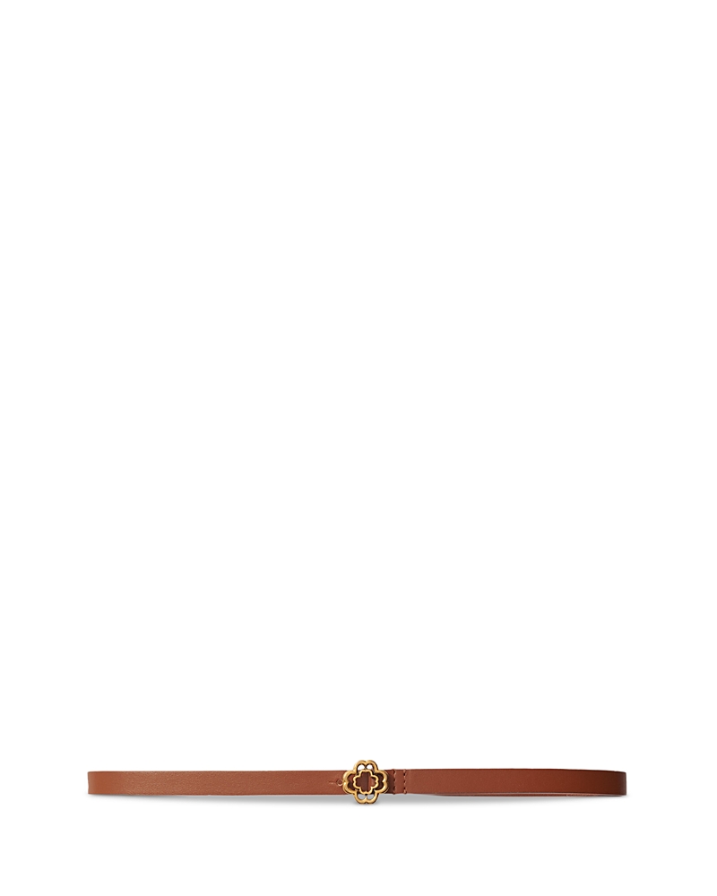 Maje Slim Clover Belt In Brown