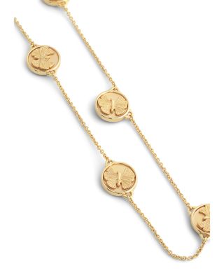 Butterfly Coin Necklace, 17.5"  