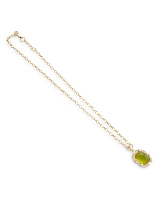 Bamboo Stone Pendant Necklace in 18K Gold Plated, 18"- 20"