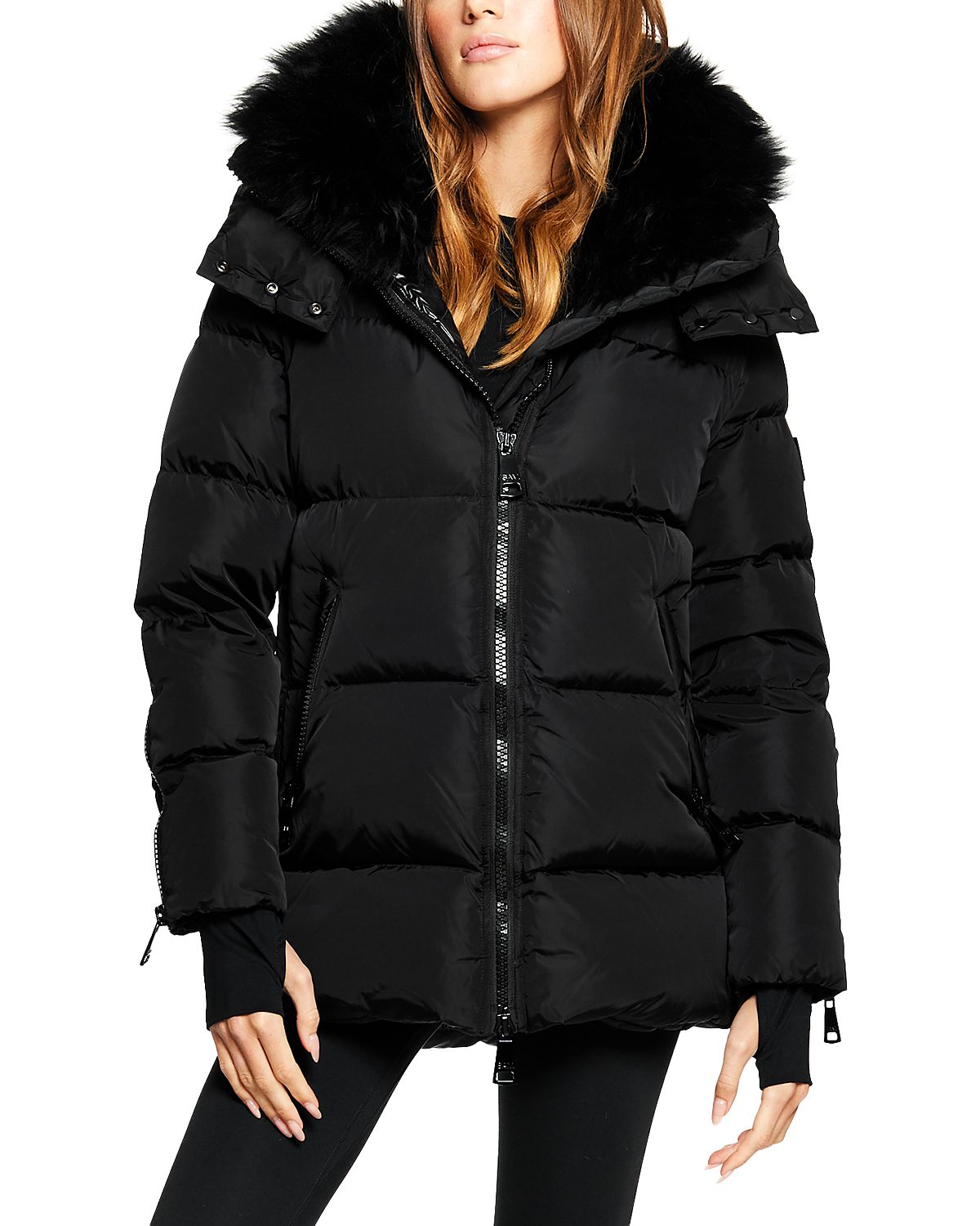 Sam. Scarlett Shearling Trim Puffer Coat
