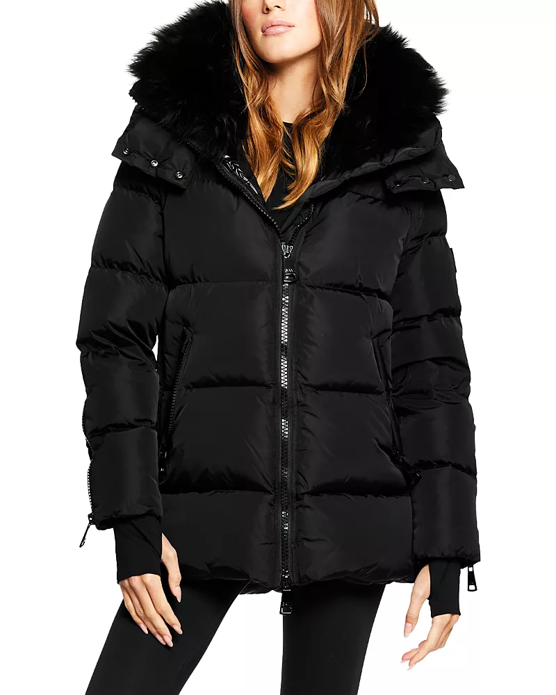 Sam. Scarlett Shearling Trim Puffer Coat