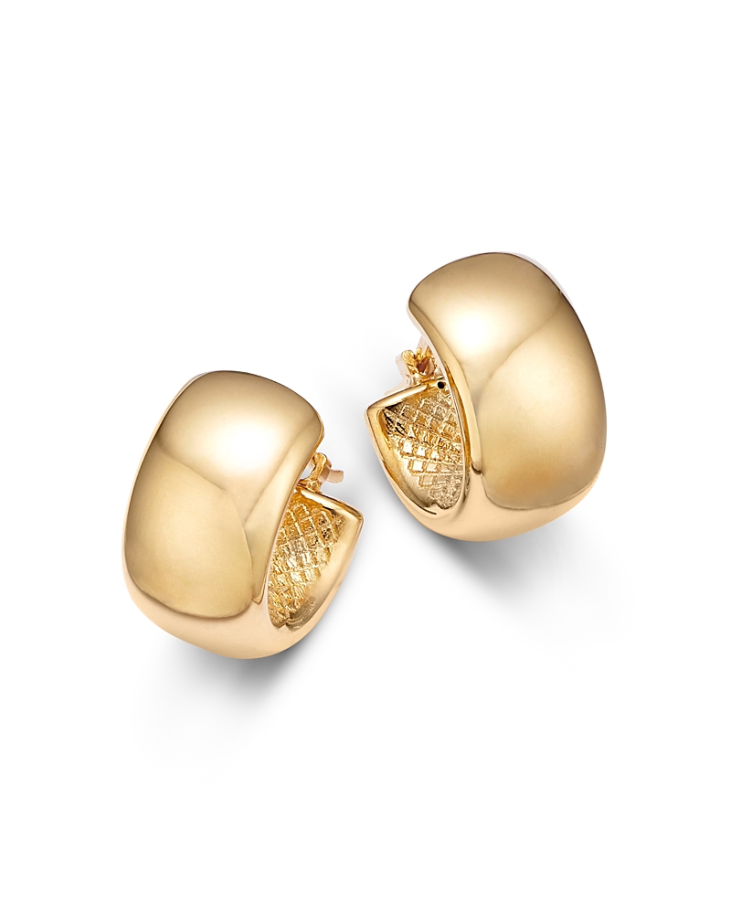 Bloomingdale's Fine Collection Polished Huggie Hoop Earrings in 14K Yellow Gold