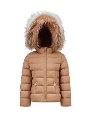 Moncler - Girls' Boedette Faux Fur Trim Jacket - Big Kid