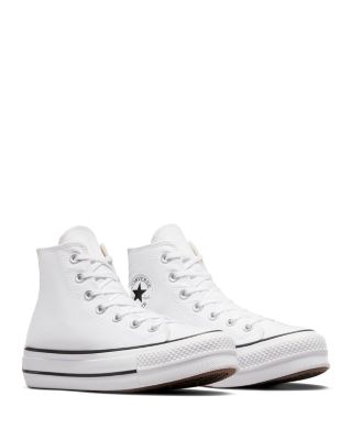 Women's Chuck Taylor All Star Hi Top Black & White Platform Sneakers