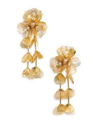 Self-Portrait - Floral Clip On Earrings