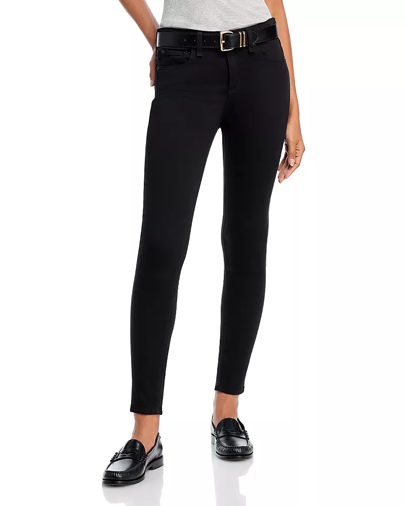 rag & bone Flexi Nina High Rise Jeans in Black