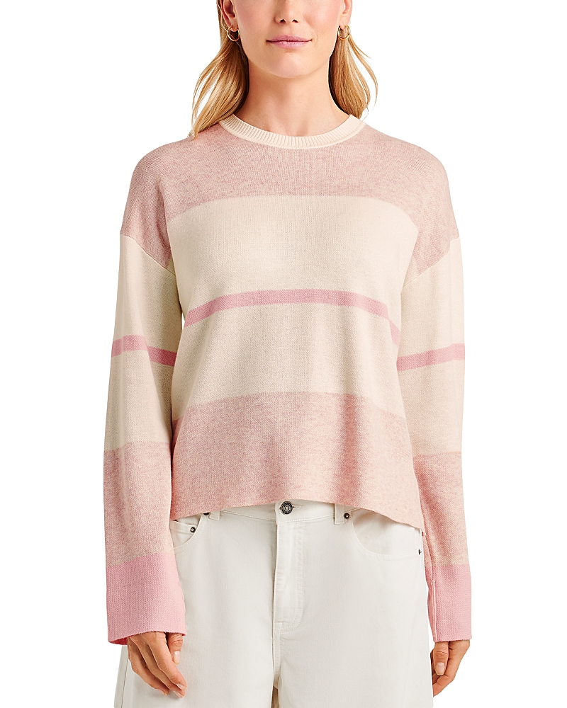Splendid Georgie Stripe Crewneck Sweater In Canyon Rose