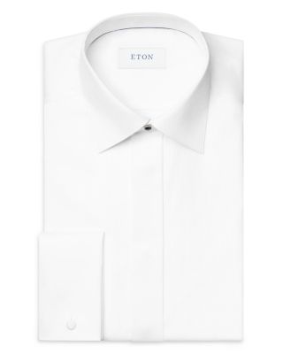 Contemporary Fit Striped Bib Evening Shirt