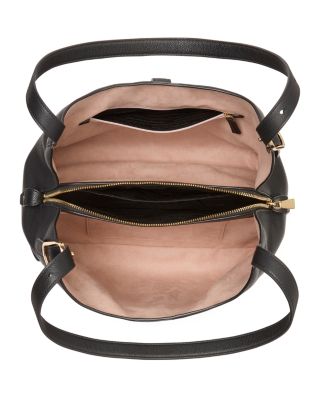 Deco Pebbled Leather Medium Shoulder Bag 