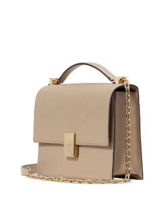 Deco Pebbled Leather Small Chain Shoulder Bag 
