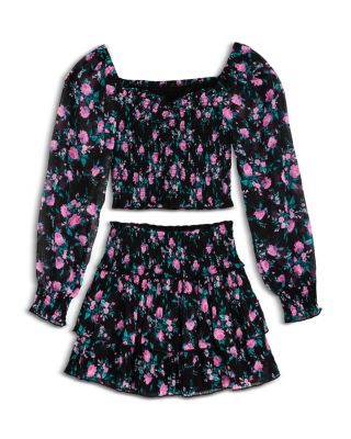 KatieJnyc - Girls' Chloe Sheer Sleeve Top & Chelsea Skirt Set - Big Kid