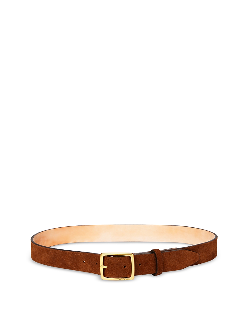 Rag & Bone Rebound Suede Belt In Brown Wood