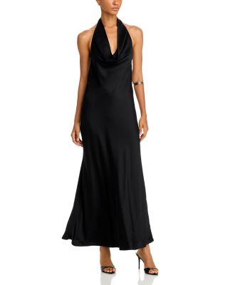 FRENCH CONNECTION - Ennis Satin Halter Dress