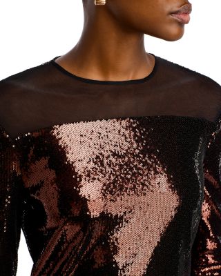 Sequined Long Sleeve Dress