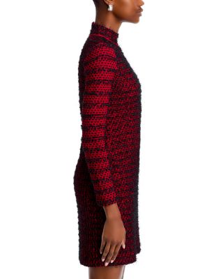 Two Toned Eyelash Knit Sheath Dress