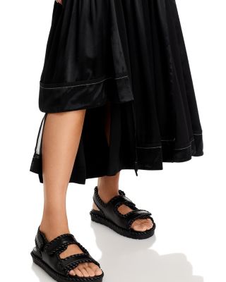 Liquid Satin Tiered Gown