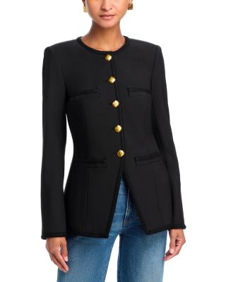 Veronica Beard - Alessia Collarless Braid Trim Jacket