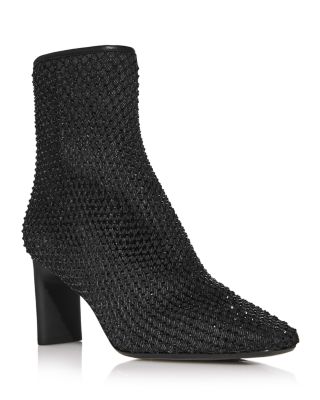 Women s Aja Pointed Toe Diamante High Heel Ankle Boots