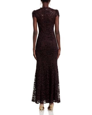 Scalloped-Edge Lace Gown