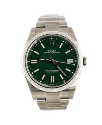 Pre-Owned Rolex - Oyster Perpetual Green Automatic Watch in Stainless Steel 41mm