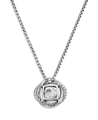 Infinity Pendant Necklace with Diamonds