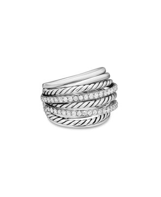 David Yurman - Crossover Dome Ring with Diamonds