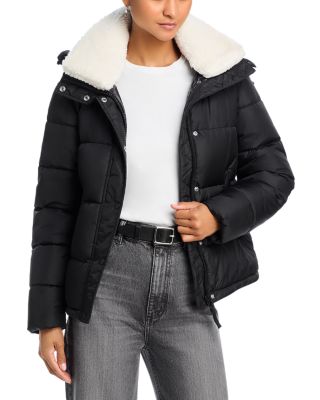 AQUA - Sherpa Hooded Puffer Jacket - Exclusive